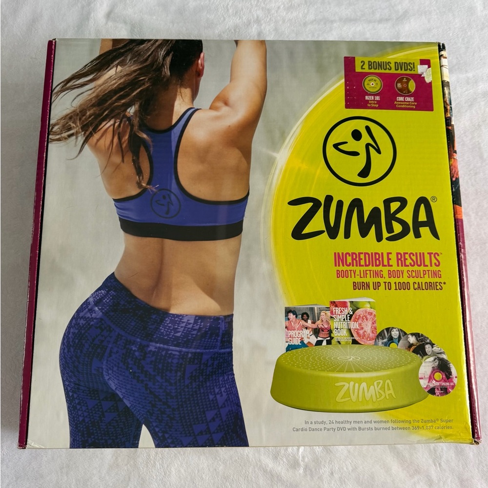 Zumba Incredible Results Zoomba Rizer & DVD's Booty Lift & Sculpting